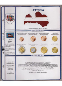 Foglio e tasche per monete in euro Lettonia 2014